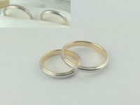 シンプルなマリッジリング　T様 素材：Pt900,K18 プラチナとゴールドのコンビで、とてもシンプルで飽きのこないマリッジリングです。 Simple is best! 大阪府のお客様