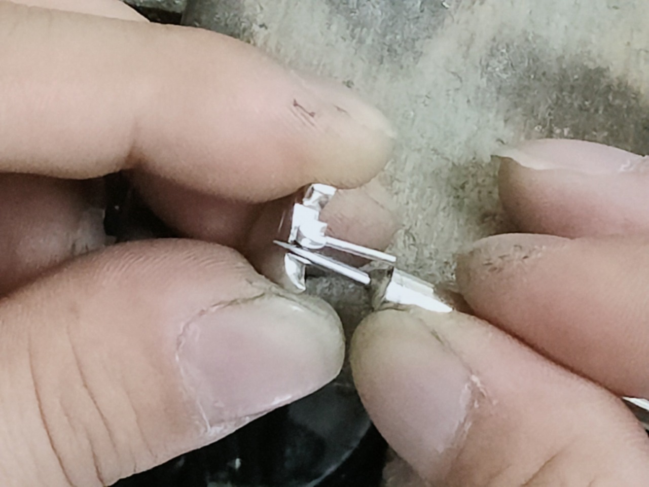 千鳥のピアスを作る